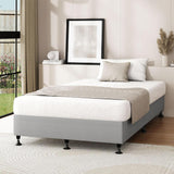 NNEED Bed Frame King Single Fabric Grey