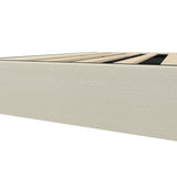 NNEED Bed Frame Queen Size Fabric Beige