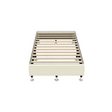 NNEED Bed Frame Single Size Fabric Beige