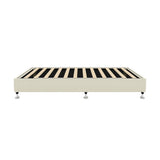 NNEED Bed Frame Single Size Fabric Beige