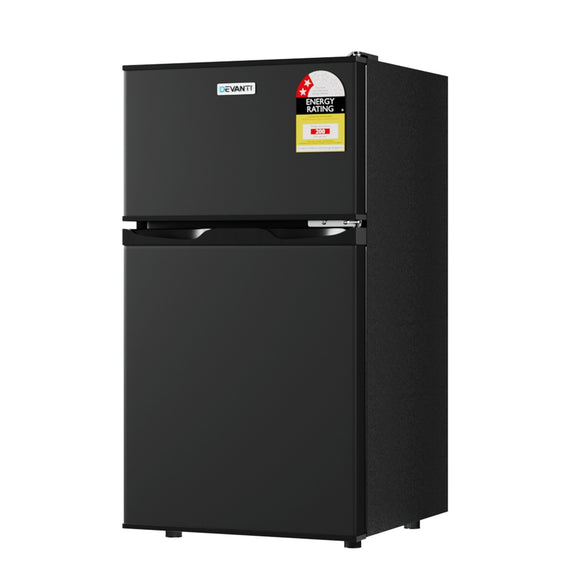 NNEDSZ 80L Bar Fridge Mini Freezer Refrigerator Black