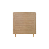 NNEED Wooden Bed Frame Single Size Rattan Headboard