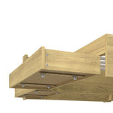 NNEED Double Bed Frame with Charging Ports & 2 Drawers