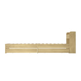 NNEED Queen Bed Frame with Charging Ports & 2 Drawers