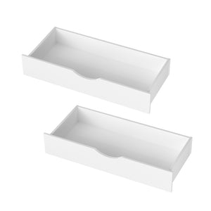 NNEED 2x Storage Drawers Timber Trundle White
