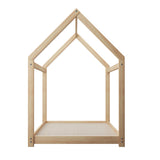 NNEED Kids Bed Frame With Single Mattress Set House Style Wooden