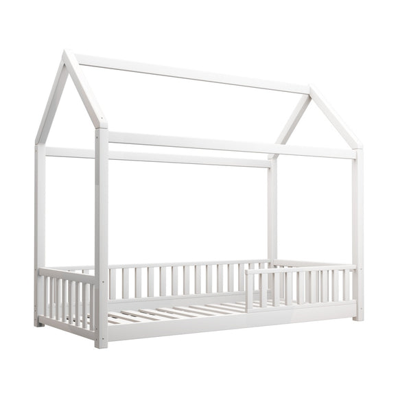 NNEED Bed Frame Kids Wooden Single House Style
