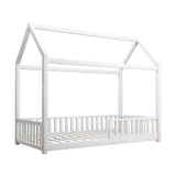 NNEED Bed Frame Kids Wooden Single House Style