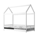 NNEED Kids Bed Frame With Single Mattress House Frame White