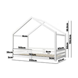 NNEED Kids Bed Frame Single Wooden Bedframe