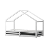 NNEED Kids Bed Frame With Single Mattress Set White