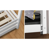 NNEED Kids Bed Frame With Single Mattress Set White