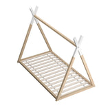 NNEED Kids Bed Frame With Single Mattress Set Teepee House Style