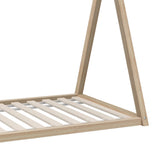 NNEED Kids Bed Frame With Single Mattress Set Teepee House Style