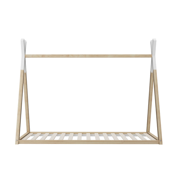NNEED Wooden Bed Frame Single Teepee House Style