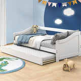 NNEED Trundle Bed Frame Daybed Single Size Wooden
