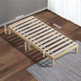 NNEED Bed Frame King Single Pine Wood Bed Base