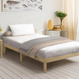 NNEED Bed Frame Single Size Pine Wood Bed Base