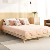 NNEED Bed Frame Queen Size Wooden Bed Base Timber Platform