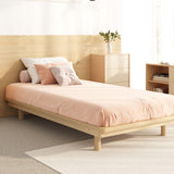 NNEED Bed Frame Single Size Wooden Bed Base Timber Platform