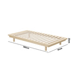 NNEED Bed Frame Single Size Wooden Bed Base Timber Platform