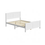 NNEED Bed Frame Double Size Timber Platform White