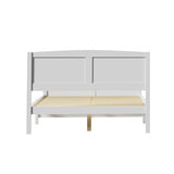 NNEED Bed Frame Double Size Timber Platform White