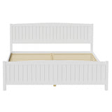 NNEED Bed Frame King Size Timber Platform White