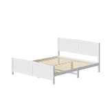 NNEED Bed Frame King Size Timber Platform White