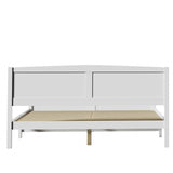 NNEED Bed Frame King Size Timber Platform White