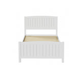 NNEED Bed Frame King Singe Size Timber Platform White