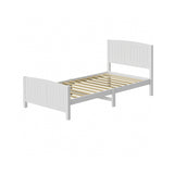 NNEED Bed Frame King Singe Size Timber Platform White