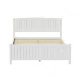 NNEED Bed Frame Queen Size Timber Platform White