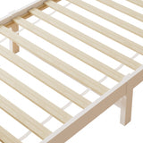 NNEED Wooden Bed Frame Single Size with Trundle Drawers White