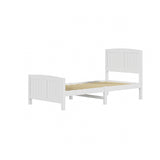NNEED Bed Frame Singe Size Timber Platform White