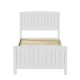 NNEED Bed Frame Singe Size Timber Platform White