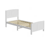 NNEED Bed Frame Singe Size Timber Platform White
