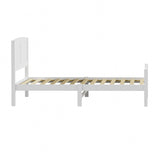 NNEED Bed Frame Singe Size Timber Platform White