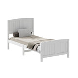 NNEED Bed Frame Singe Size Timber Platform White