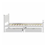 NNEED Wooden Bed Frame Single with Storage Drawers Trundles