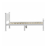 NNEED Wooden Bed Frame Single Size Pine Wood White