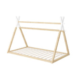 NNEED Kids Bed Frame Wooden King Single Teepee House
