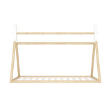 NNEED Kids Bed Frame Wooden King Single Teepee House