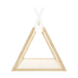 NNEED Kids Bed Frame Wooden King Single Teepee House