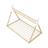 NNEED Kids Bed Frame Wooden King Single Teepee House