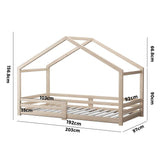 NNEED Bed Frame Wooden Single Size Timber House Frame