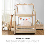 NNEED Bed Frame Wooden Single Size Timber House Frame