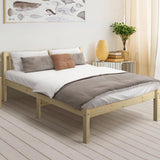 NNEED Wooden Bed Frame Double Size Slat Support