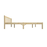 NNEED Wooden Bed Frame Double Size Slat Support