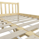 NNEED Wooden Bed Frame Double Size Slat Support